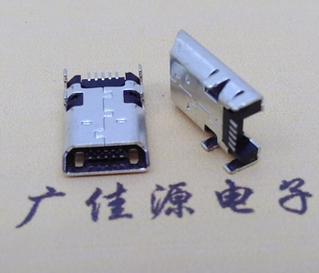 麥克MICRO USB 5pin母座加長款11.7MM,鍍鎳無翻邊