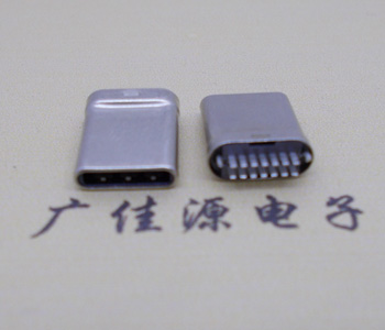 簡易USB Type C插頭7P尺寸,夾0.8mm板Type C連接器轉接頭