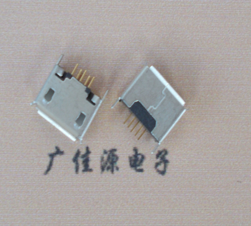 Micro usb立插180度 5p針加長2.0mm卷邊霧錫