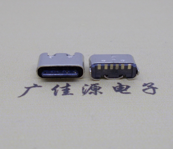 Type-C6p母座接口短體立貼5.0mm