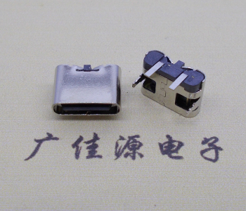 USB Typec接口 接線圖解方式 Type c2p母座臥式無彈兩腳插板